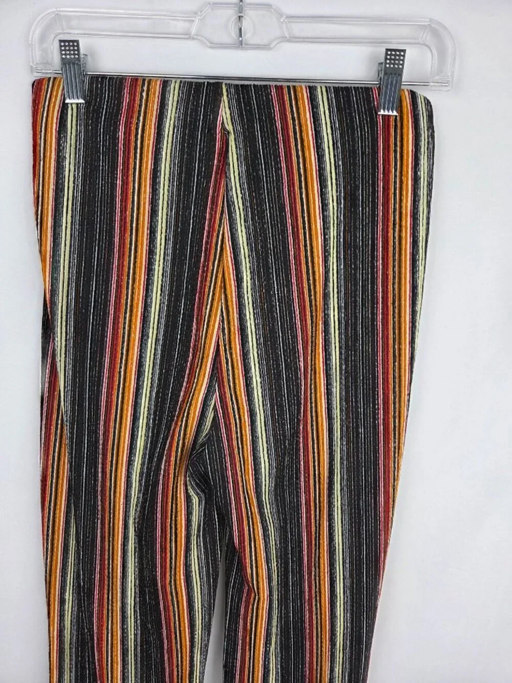 Free People Kitty Flare Pants Sz S Striped Knit Bell Bottom Boho Retro 70s EUC - Picture 5 of 14